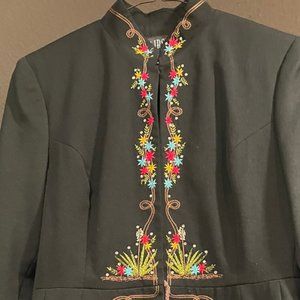 HAIRSTON ROBERSON gorgeous black jacket, sz 8. Wool.